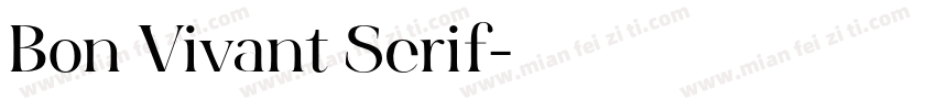Bon Vivant Serif字体转换